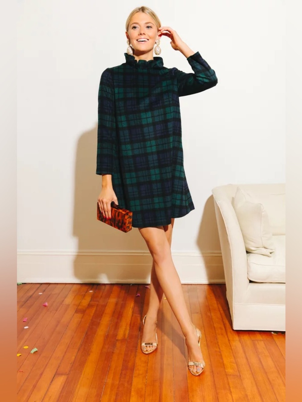 Tuckernuck Blackwatch Plaid Daphne Dress Wool Blend Size S